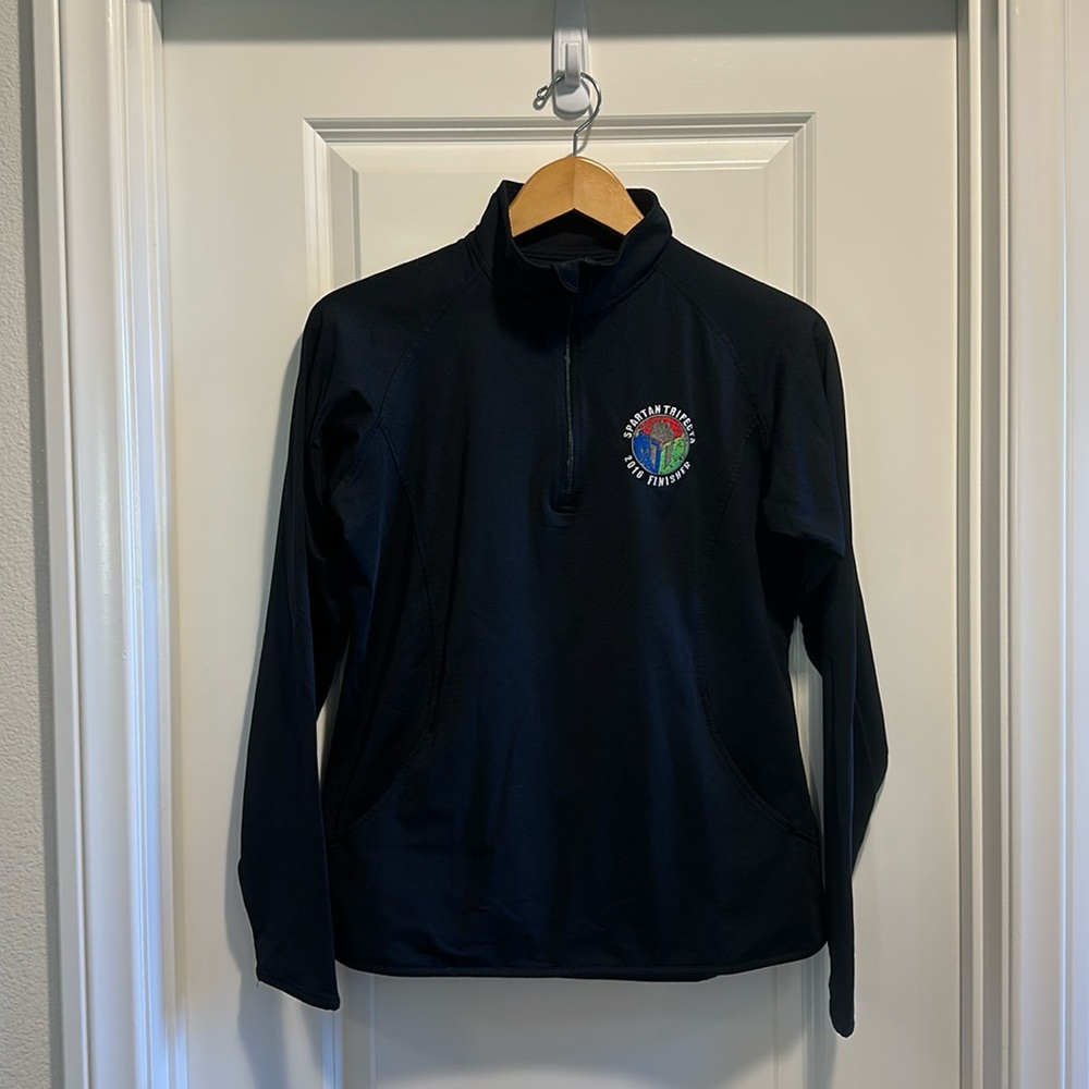 Spartan Race Gear 2016 trifecta finisher 1/2 zip pullover size M